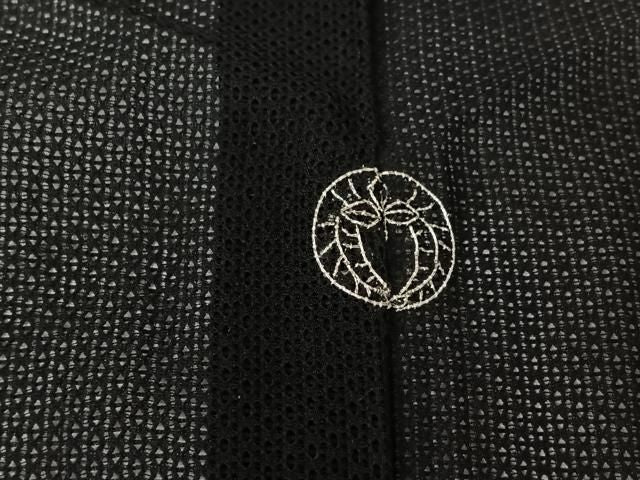 平和屋着物▽羽織　スリーシーズン　春夏秋　塵除け　黒地　正絹　逸品　AABN5104jh
