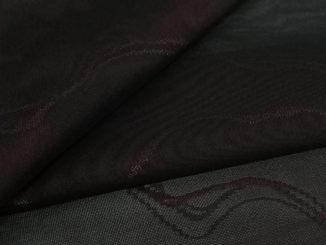 平和屋着物▽羽織　スリーシーズン　春夏秋　塵除け　霞文　黒地　正絹　逸品　未使用　AABN5108jh
