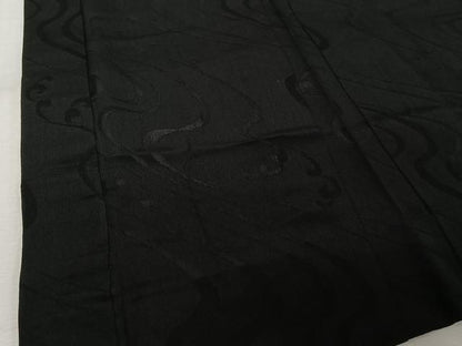平和屋着物▽羽織　スリーシーズン　春夏秋　塵除け　流水文　黒地　正絹　逸品　AABN5109jh