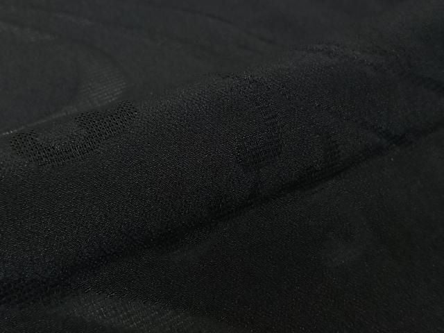 平和屋着物▽羽織　スリーシーズン　春夏秋　塵除け　流水文　黒地　正絹　逸品　AABN5109jh