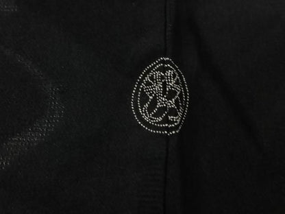 平和屋着物▽羽織　スリーシーズン　春夏秋　塵除け　流水文　黒地　正絹　逸品　AABN5109jh