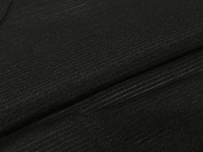 平和屋着物▽長羽織　スリーシーズン　春夏秋　塵除け　黒地　正絹　逸品　AABN5112jh