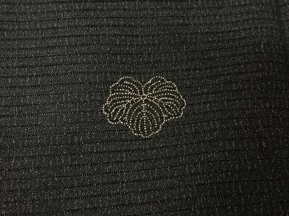 平和屋着物▽長羽織　スリーシーズン　春夏秋　塵除け　黒地　正絹　逸品　AABN5112jh