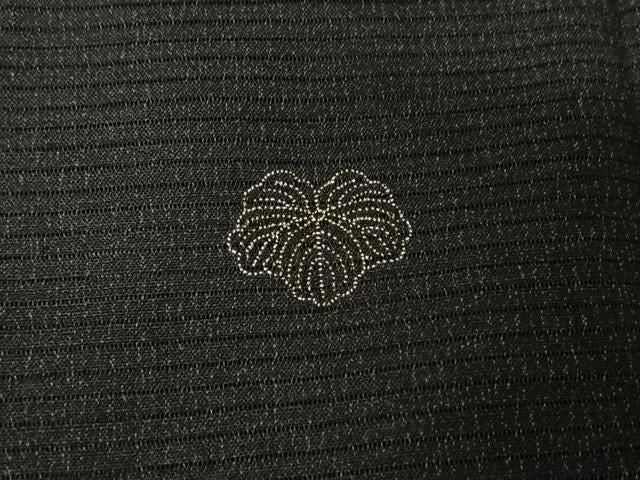 平和屋着物▽長羽織　スリーシーズン　春夏秋　塵除け　黒地　正絹　逸品　AABN5112jh