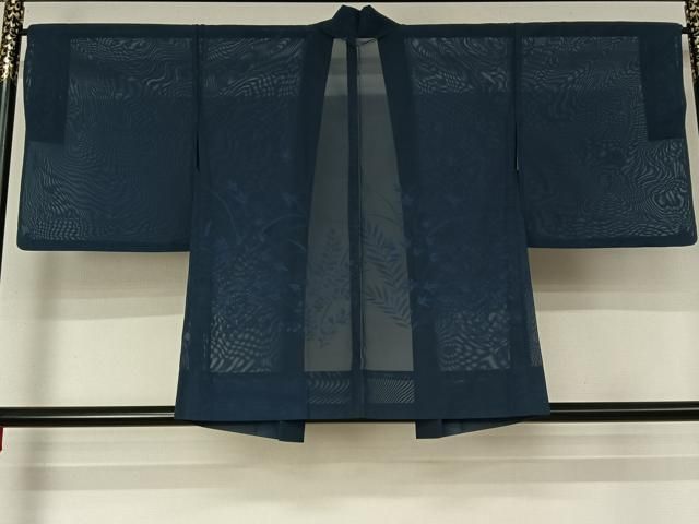 平和屋着物▽羽織　スリーシーズン　春夏秋　塵除け　草花文　正絹　逸品　AABN5116jh