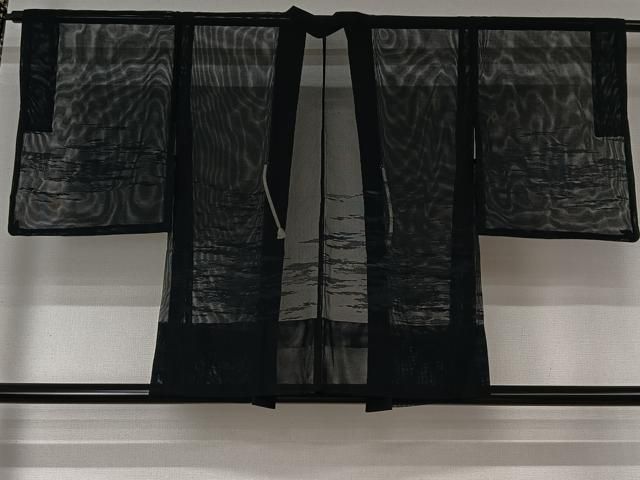 平和屋着物▽羽織　スリーシーズン　春夏秋　塵除け　霞文　正絹　逸品　AABN5119jh