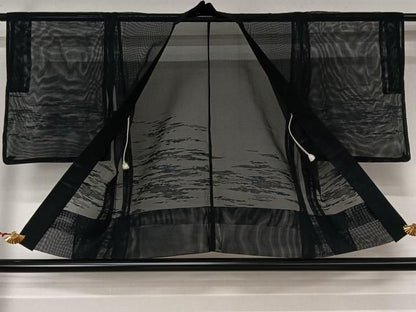 平和屋着物▽羽織　スリーシーズン　春夏秋　塵除け　霞文　正絹　逸品　AABN5119jh