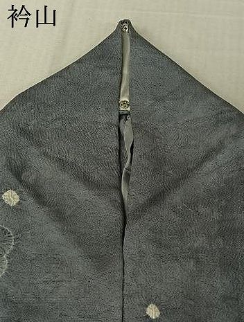 平和屋着物▽染色作家　藤井霞岳　小紋　単衣　絞り　舞花文　暈し染め　正絹　逸品　AABN5136jh