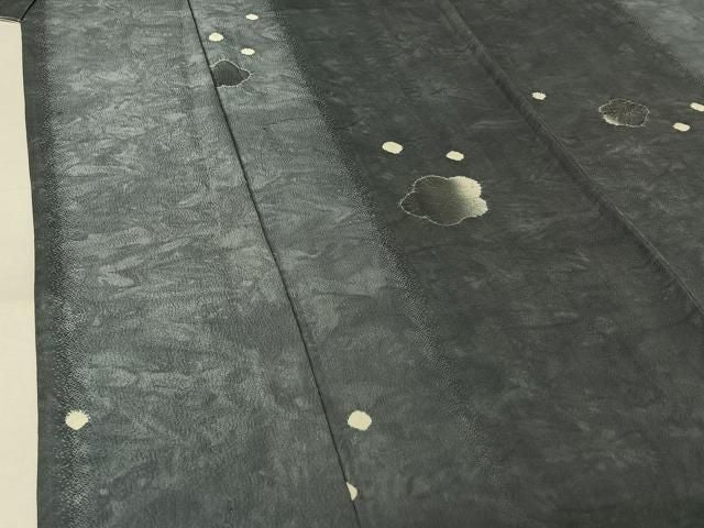 平和屋着物▽染色作家　藤井霞岳　小紋　単衣　絞り　舞花文　暈し染め　正絹　逸品　AABN5136jh