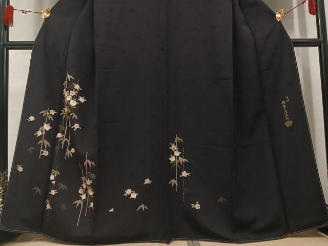 平和屋着物●十代目 歌舞伎役者　坂東三津五郎　訪問着　花布希　金彩　やまと誂製　反端付き　正絹　逸品　AABN5207ph