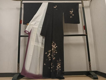 平和屋着物●十代目 歌舞伎役者　坂東三津五郎　訪問着　花布希　金彩　やまと誂製　反端付き　正絹　逸品　AABN5207ph