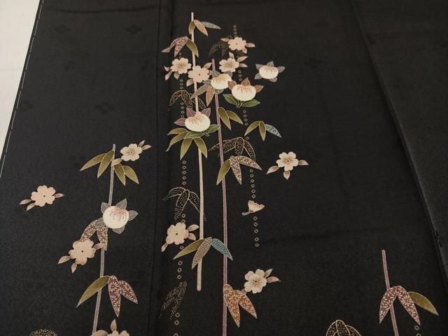 平和屋着物●十代目 歌舞伎役者　坂東三津五郎　訪問着　花布希　金彩　やまと誂製　反端付き　正絹　逸品　AABN5207ph