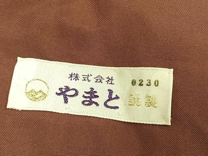 平和屋着物●訪問着　紬地　幾何学文様　金彩　やまと誂製　正絹　逸品　未使用　AABN5214ph