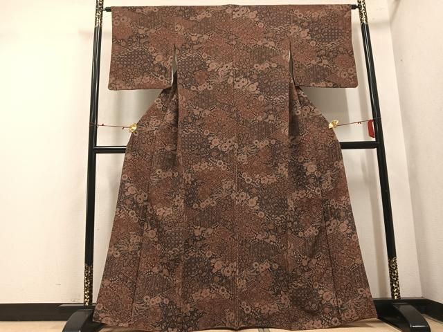 平和屋着物●二代目更甚　江戸更紗　小紋　更紗文　正絹　逸品　AABN5217ph