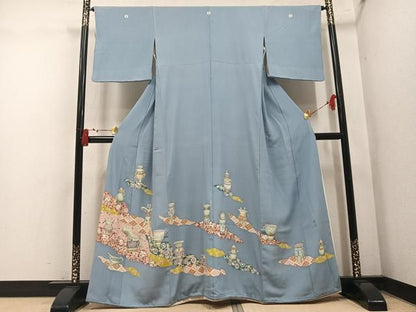 平和屋着物●豪華色留袖　友禅　作家物　彩雲　花陶器　正絹　逸品　AABN5221ph