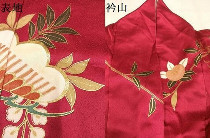 平和屋着物●豪華振袖　花蝶文　金彩　正絹　逸品　AABN5231ph