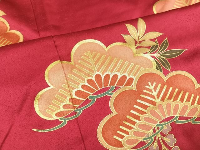 平和屋着物●豪華振袖　花蝶文　金彩　正絹　逸品　AABN5231ph