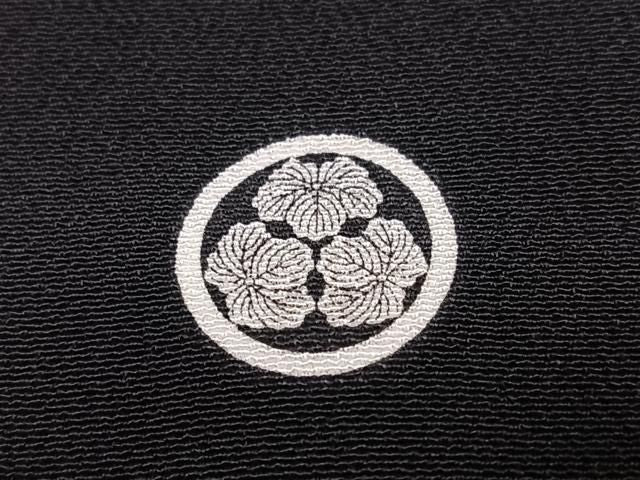 平和屋着物●豪華黒留袖　駒刺繍　檜扇貝桶花文　金彩　正絹　逸品　AABN5244ph