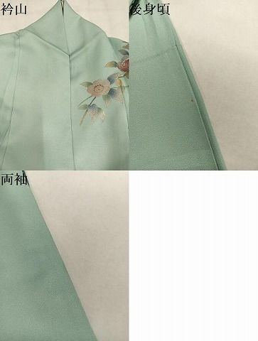 平和屋着物●訪問着　螺鈿　花蝶文　金銀彩　正絹　逸品　AABN5246ph