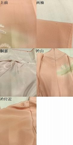 平和屋着物●訪問着　鴛鴦草花文　暈し染め　金彩　正絹　逸品　AABN5249ph