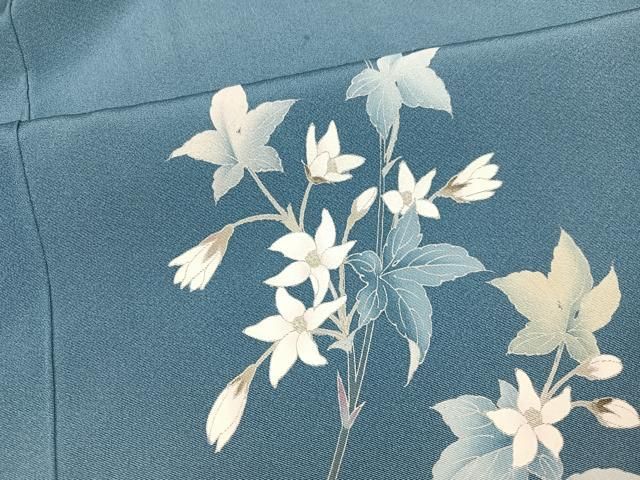 平和屋着物●京友禅伝統工芸士　坂東峰彩　訪問着　枝花文　暈し染め　正絹　逸品　AABN5250ph