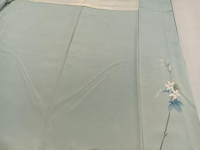 平和屋着物●京友禅伝統工芸士　坂東峰彩　訪問着　枝花文　暈し染め　正絹　逸品　AABN5250ph