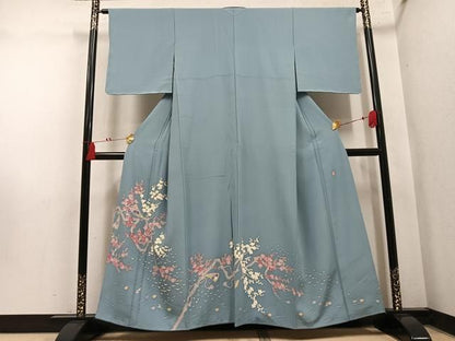 平和屋着物●本加賀友禅作家　白坂幸蔵　色留訪問着　紅白梅　正絹　逸品　AABN5251ph