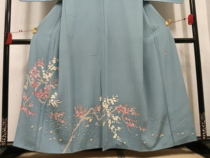 平和屋着物●本加賀友禅作家　白坂幸蔵　色留訪問着　紅白梅　正絹　逸品　AABN5251ph
