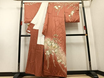 平和屋着物●訪問着　螺鈿　花蝶文　暈し染め　金彩　やまと誂製　正絹　逸品　AABN5260ph