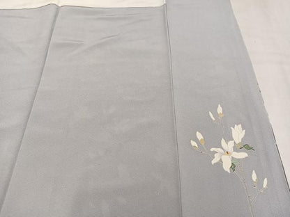 平和屋着物●十日町友禅作家　阿部佳雪 　訪問着　枝花文　暈し染め　正絹　逸品　AABN5262ph