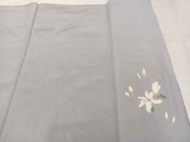 平和屋着物●十日町友禅作家　阿部佳雪 　訪問着　枝花文　暈し染め　正絹　逸品　AABN5262ph