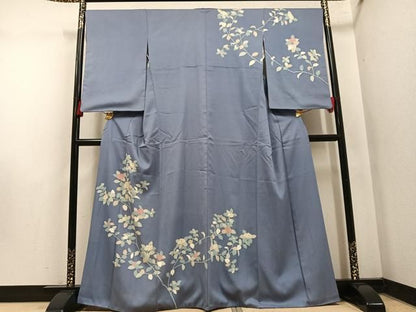 平和屋着物●訪問着　アジサイ　紫陽花　金彩　正絹　逸品　AABN5267ph