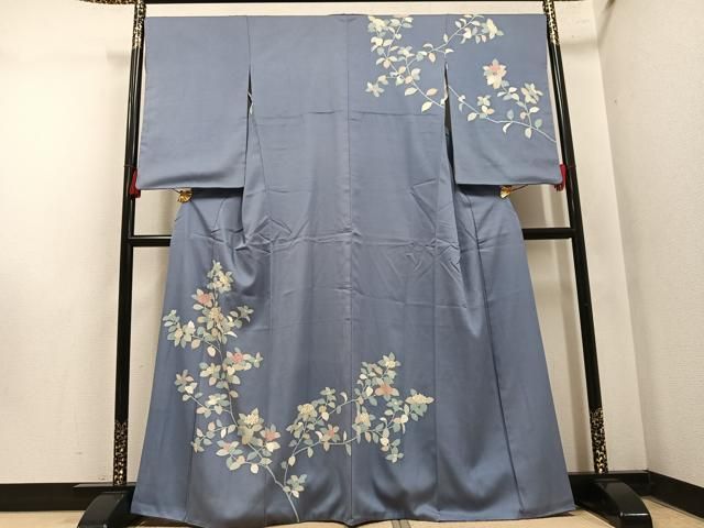 平和屋着物●訪問着　アジサイ　紫陽花　金彩　正絹　逸品　AABN5267ph