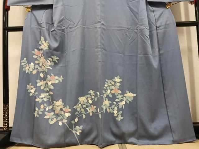 平和屋着物●訪問着　アジサイ　紫陽花　金彩　正絹　逸品　AABN5267ph