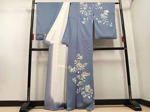 平和屋着物●訪問着　アジサイ　紫陽花　金彩　正絹　逸品　AABN5267ph