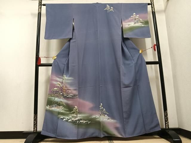 平和屋着物●訪問着　浜松人物文　暈し染め　金彩　正絹　逸品　AABN5275ph