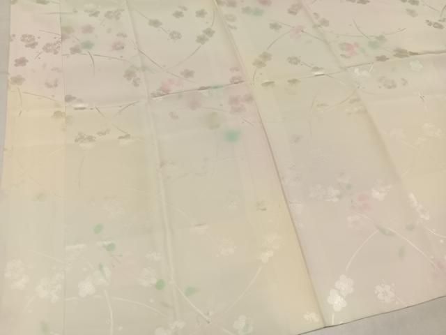 平和屋着物●長襦袢　袷　梅地紋　正絹　逸品　AABN5285ph