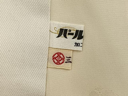 平和屋着物●長襦袢　袷　梅地紋　正絹　逸品　AABN5285ph