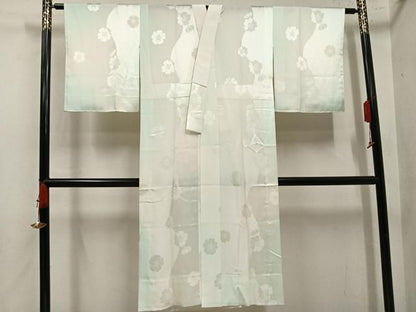 平和屋着物●長襦袢　無双仕立て　花地紋　暈し染め　正絹　逸品　AABN5287ph