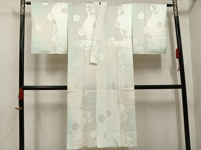 平和屋着物●長襦袢　無双仕立て　花地紋　暈し染め　正絹　逸品　AABN5287ph