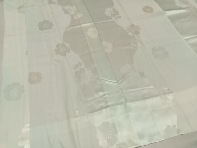平和屋着物●長襦袢　無双仕立て　花地紋　暈し染め　正絹　逸品　AABN5287ph