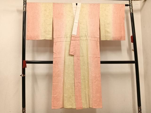 平和屋着物●長襦袢　無双仕立て　更紗地紋　暈し染め　やまと誂製　正絹　逸品　AABN5289ph