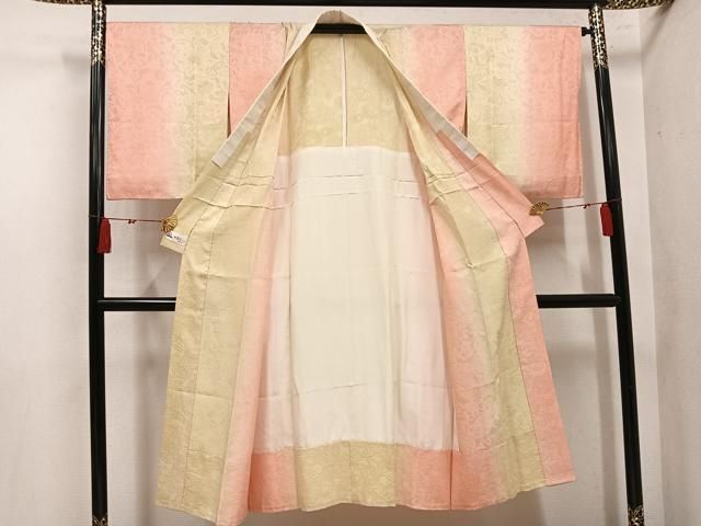 平和屋着物●長襦袢　無双仕立て　更紗地紋　暈し染め　やまと誂製　正絹　逸品　AABN5289ph