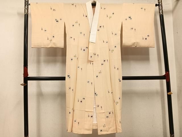 平和屋着物●長襦袢　無双仕立て　唐子　正絹　逸品　AABN5290ph