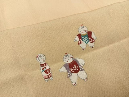 平和屋着物●長襦袢　無双仕立て　唐子　正絹　逸品　AABN5290ph