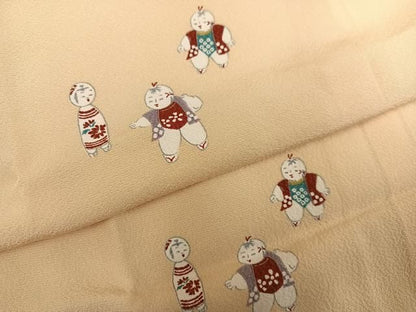 平和屋着物●長襦袢　無双仕立て　唐子　正絹　逸品　AABN5290ph