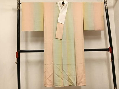 平和屋着物●長襦袢　袷　間道　暈し染め　正絹　逸品　AABN5291ph
