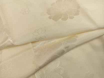 平和屋着物●長襦袢　花地紋　暈し染め　正絹　逸品　未使用　AABN5292ph