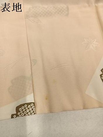平和屋着物●長襦袢　無双仕立て　色紙桜文　正絹　逸品　AABN5293ph