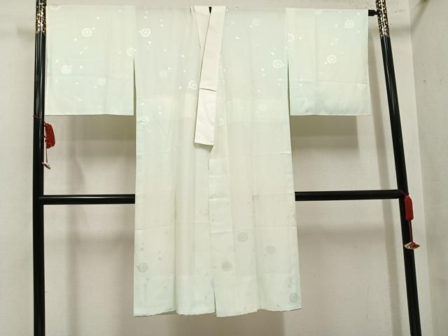 平和屋着物●長襦袢　無双仕立て　源氏車舞桜地紋　暈し染め　正絹　逸品　AABN5294ph